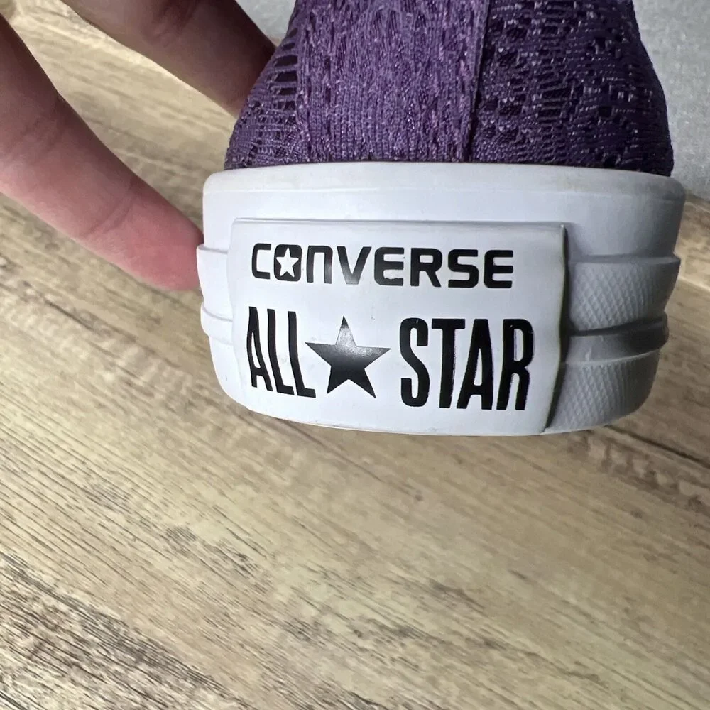 SINGLE SHOE Converse Purple Jacquard Shoe LEFT FOOT Womens Size 7 Amputee